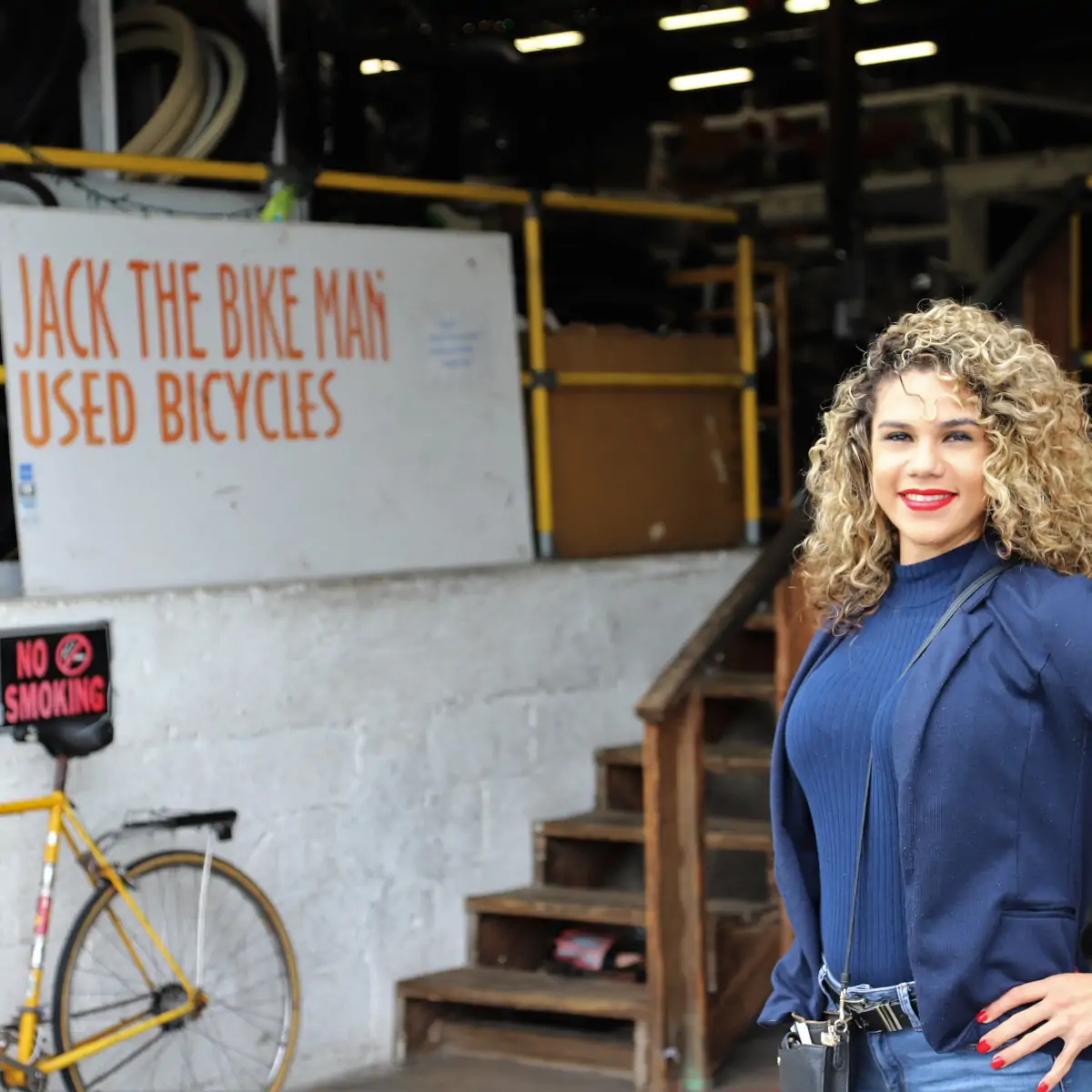 Crystal Pena partners with Jack The Bike Man in West Palm Beach, FL