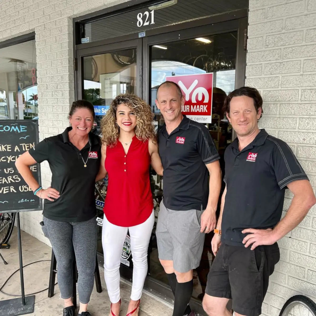 Crystal Pena Partners with OYM Bike Shop in Lake Park, FL